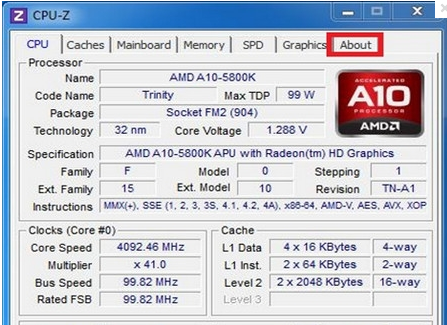 cpu z cpu z